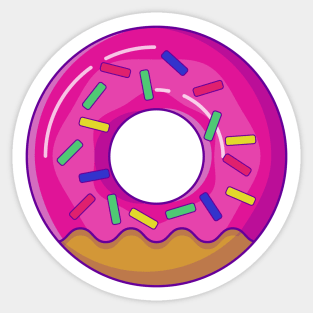 Pink Frosted Donut Sticker